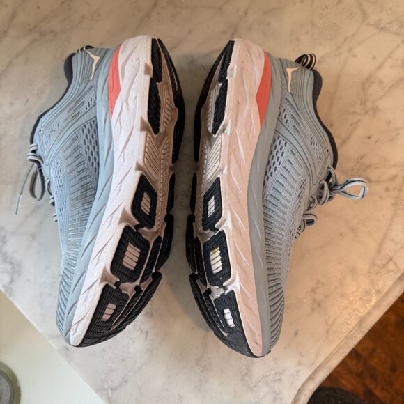 Hoka One One, Bondi 7 Running Shoes Blue Size 9W Excellent condition! - Picture 2 of 10